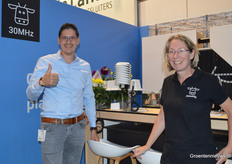 Steven Madern and Isabelle Poessé of 30MHz, thumbs up and going for day 3.                 